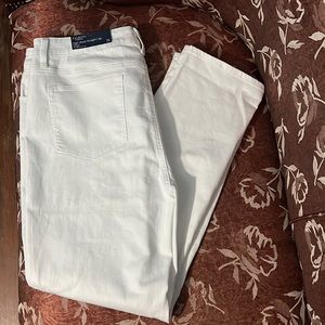 new NWT Talbots Flawless High-Waist Straight-Leg white slimming 16